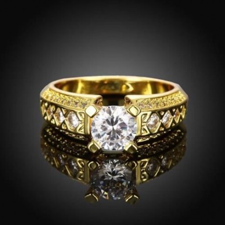 R404 - A FASHION JEWELRY ZIRCON RING (GOLDEN)