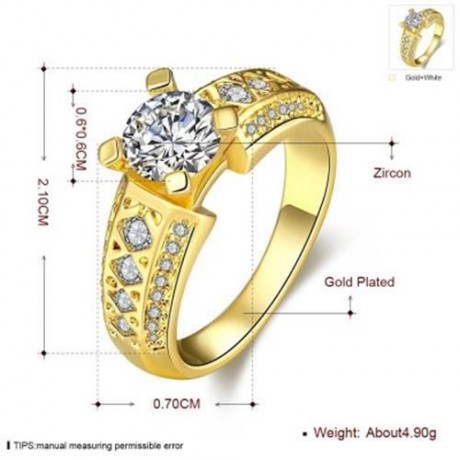 R404 - A FASHION JEWELRY ZIRCON RING (GOLDEN)