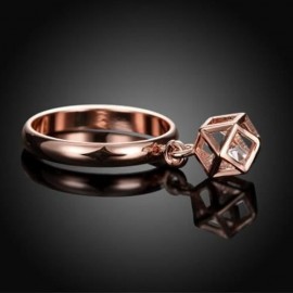 R369-B NICKLE FREE ANTIALLERGIC NEW FASHION JEWELRY ROSE GOLD PLATED ZIRCON RING (ROSE GOL
