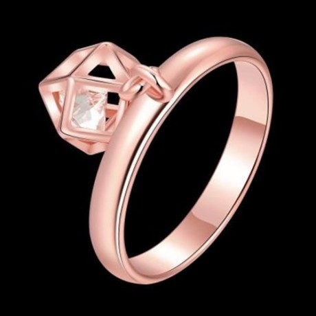 R369-B NICKLE FREE ANTIALLERGIC NEW FASHION JEWELRY ROSE GOLD PLATED ZIRCON RING (ROSE GOL