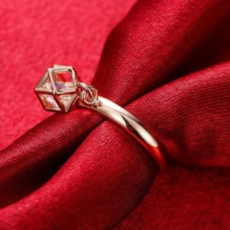 R369-B NICKLE FREE ANTIALLERGIC NEW FASHION JEWELRY ROSE GOLD PLATED ZIRCON RING (ROSE GOL