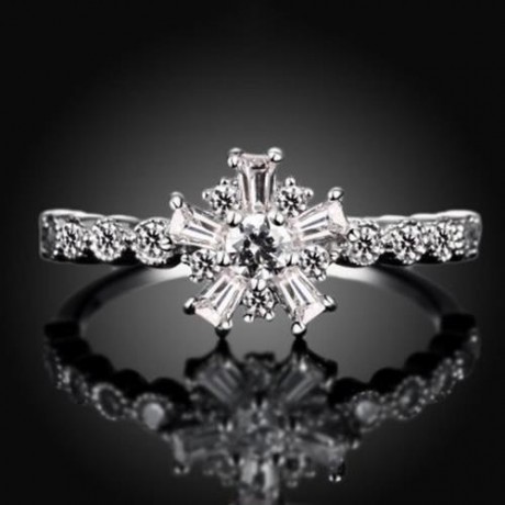 R015-B GOLD PLATED KOREAN STYLE NEW DESIGN FINGER RING FOR LADY (SILVER)