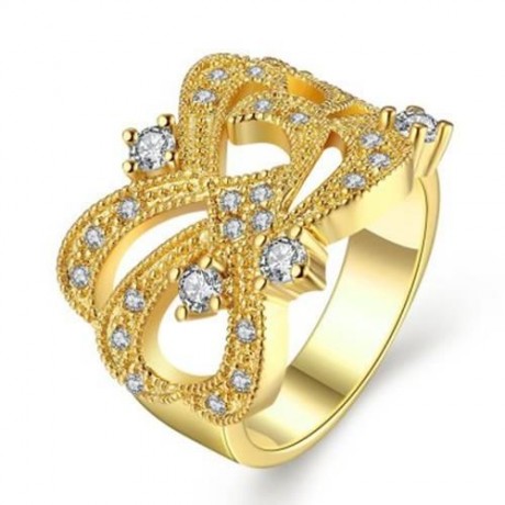 R400 - A FASHION JEWELRY ZIRCON RING (GOLDEN)