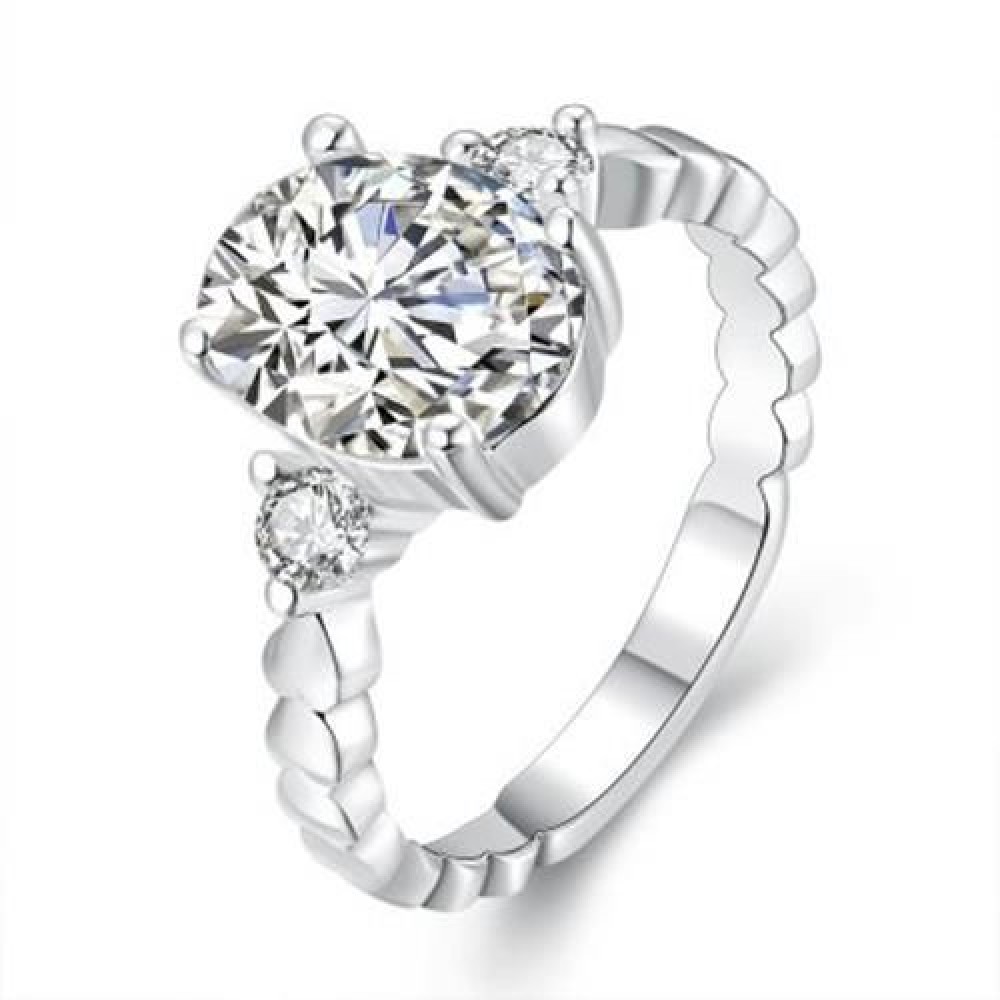 SILVER PLATED WOMEN FINGER RING (SILVER)