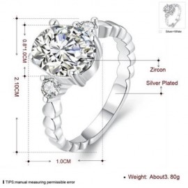 SILVER PLATED WOMEN FINGER RING (SILVER)