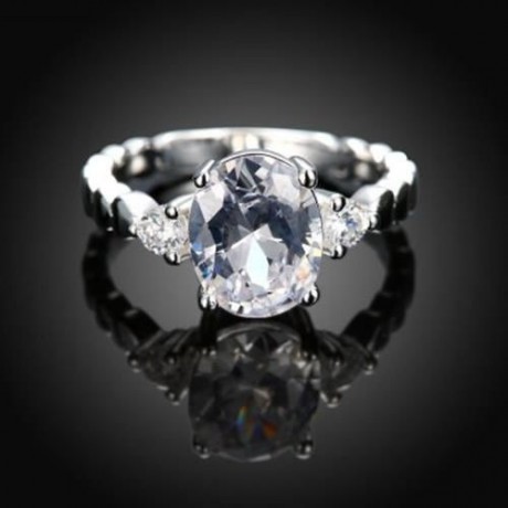 SILVER PLATED WOMEN FINGER RING (SILVER)
