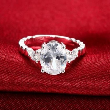 SILVER PLATED WOMEN FINGER RING (SILVER)