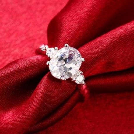 SILVER PLATED WOMEN FINGER RING (SILVER)