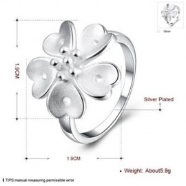 POPULAR SILVER PLATED RING FOR GIRL (SILVER)