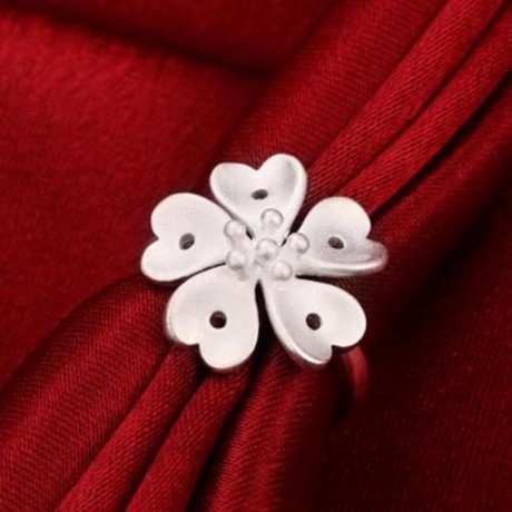 POPULAR SILVER PLATED RING FOR GIRL (SILVER)