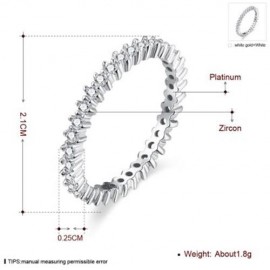R007-B GOLD PLATED KOREAN STYLE NEW DESIGN FINGER RING FOR LADY (SILVER)