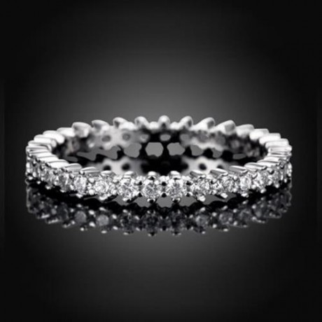 R007-B GOLD PLATED KOREAN STYLE NEW DESIGN FINGER RING FOR LADY (SILVER)