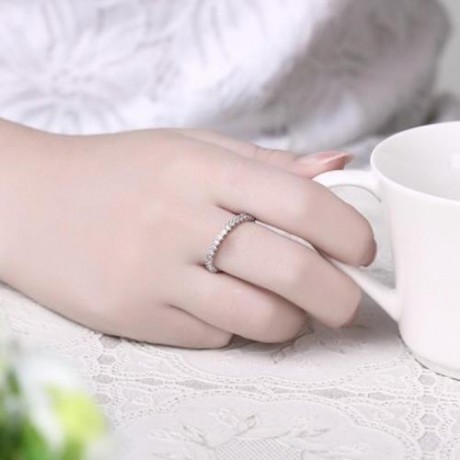 R007-B GOLD PLATED KOREAN STYLE NEW DESIGN FINGER RING FOR LADY (SILVER)