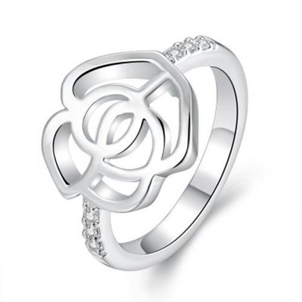 WOMEN SILVER PLATED FINGER RING (SILVER)