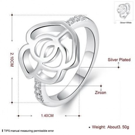 WOMEN SILVER PLATED FINGER RING (SILVER)