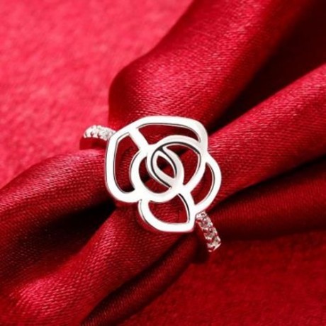 WOMEN SILVER PLATED FINGER RING (SILVER)