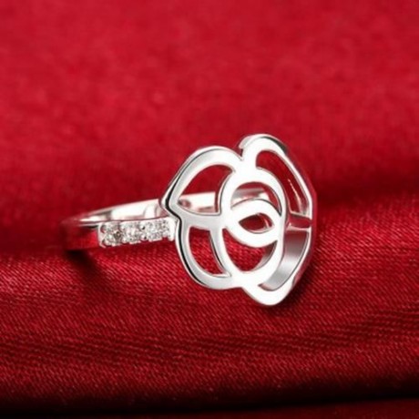 WOMEN SILVER PLATED FINGER RING (SILVER)