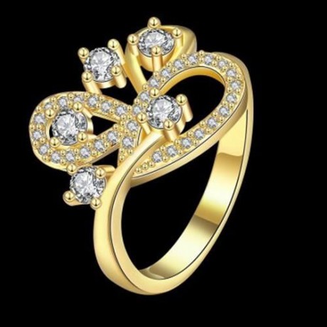 R403 - A FASHION JEWELRY ZIRCON RING (GOLDEN)