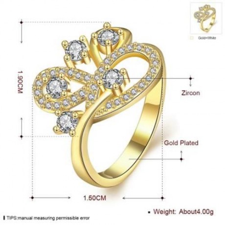 R403 - A FASHION JEWELRY ZIRCON RING (GOLDEN)