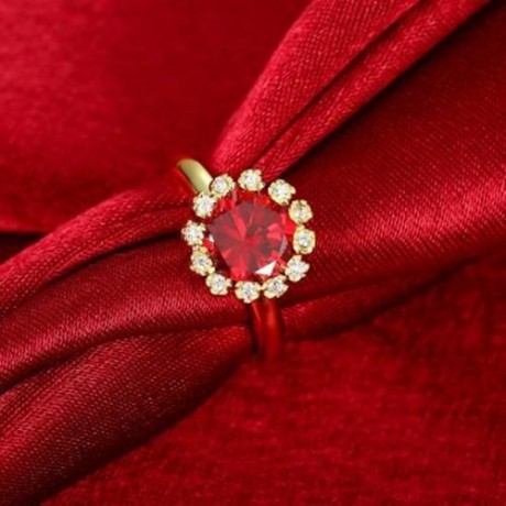 R401 - A FASHION JEWELRY ZIRCON RING (GOLDEN)