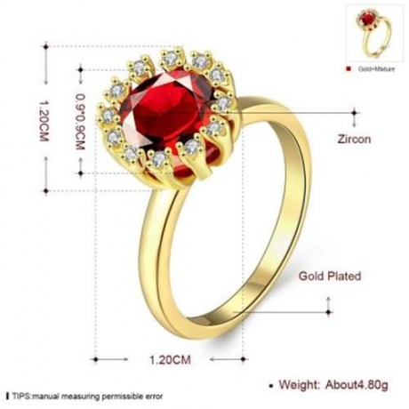 R401 - A FASHION JEWELRY ZIRCON RING (GOLDEN)