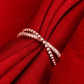 R013-A GOLD PLATED KOREAN STYLE NEW DESIGN FINGER RING FOR LADY (ROSE GOLD)