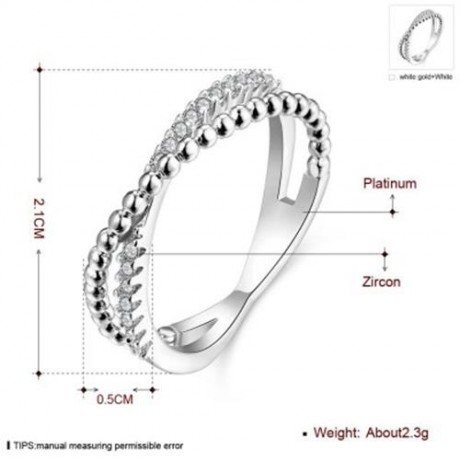 R013-B GOLD PLATED KOREAN STYLE NEW DESIGN FINGER RING FOR LADY (SILVER)