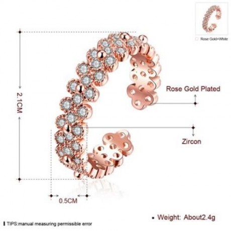 R012-A GOLD PLATED KOREAN STYLE NEW DESIGN FINGER RING FOR LADY (ROSE GOLD)