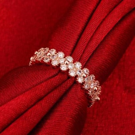 R012-A GOLD PLATED KOREAN STYLE NEW DESIGN FINGER RING FOR LADY (ROSE GOLD)