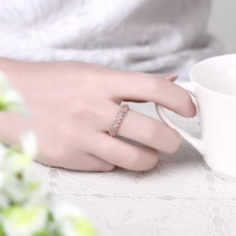 R012-A GOLD PLATED KOREAN STYLE NEW DESIGN FINGER RING FOR LADY (ROSE GOLD)