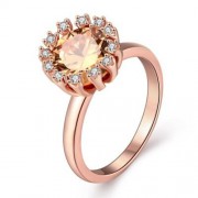 R401 - B FASHION JEWELRY ZIRCON RING (ROSE GOLD)
