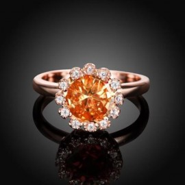 R401 - B FASHION JEWELRY ZIRCON RING (ROSE GOLD)