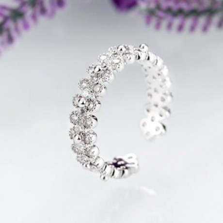R012-B GOLD PLATED KOREAN STYLE NEW DESIGN FINGER RING FOR LADY (SILVER)