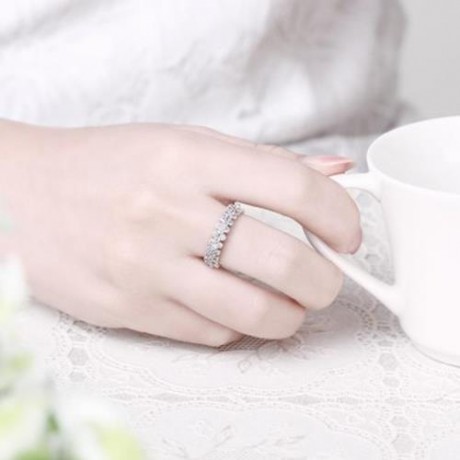 R012-B GOLD PLATED KOREAN STYLE NEW DESIGN FINGER RING FOR LADY (SILVER)