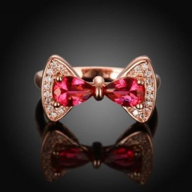 R410 - B FASHION JEWELRY ZIRCON RING (ROSE GOLD)