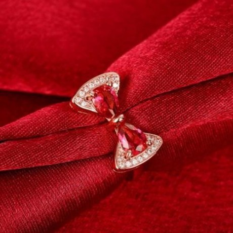 R410 - B FASHION JEWELRY ZIRCON RING (ROSE GOLD)
