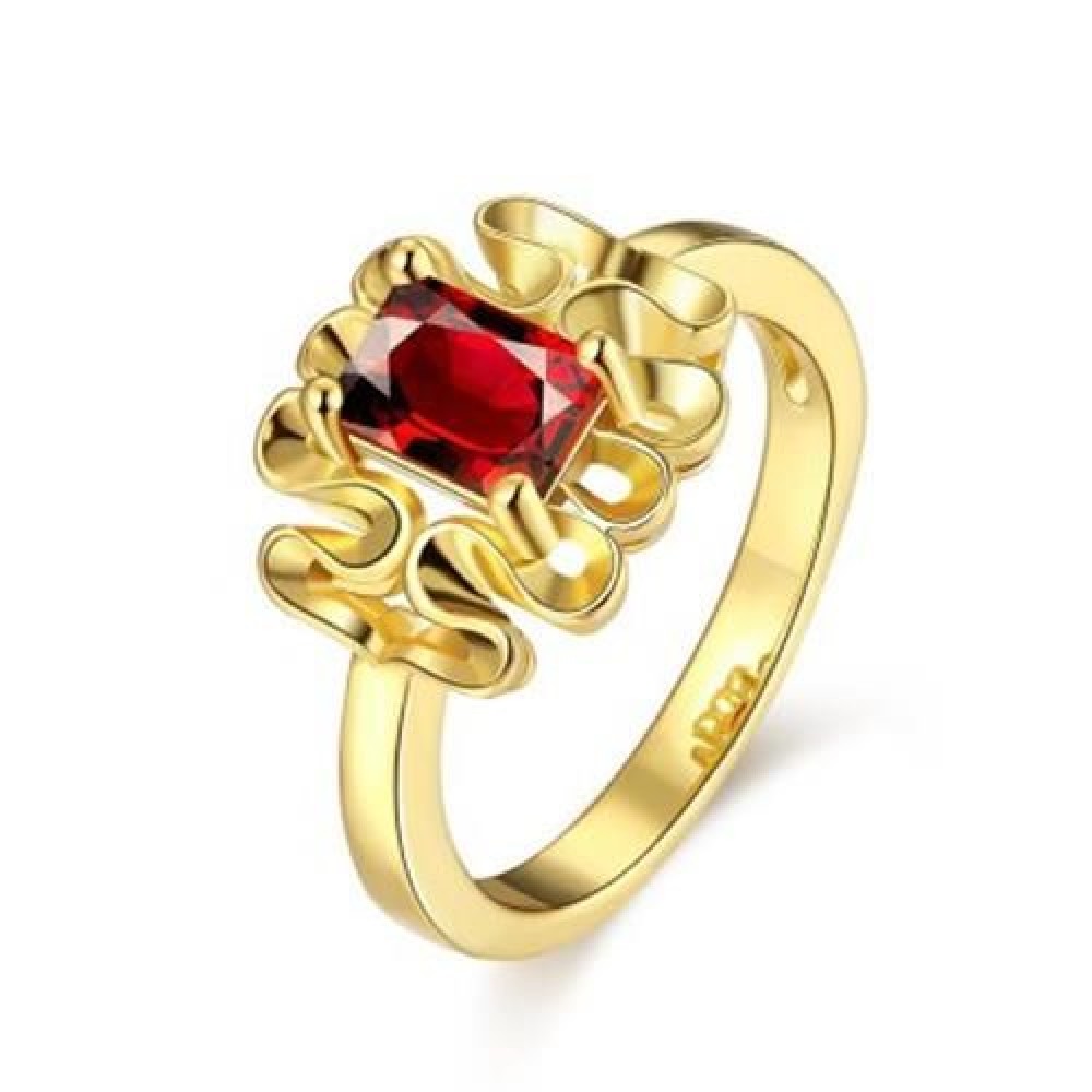 R409 - A FASHION JEWELRY ZIRCON RING (GOLDEN)