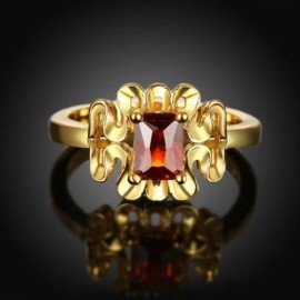 R409 - A FASHION JEWELRY ZIRCON RING (GOLDEN)