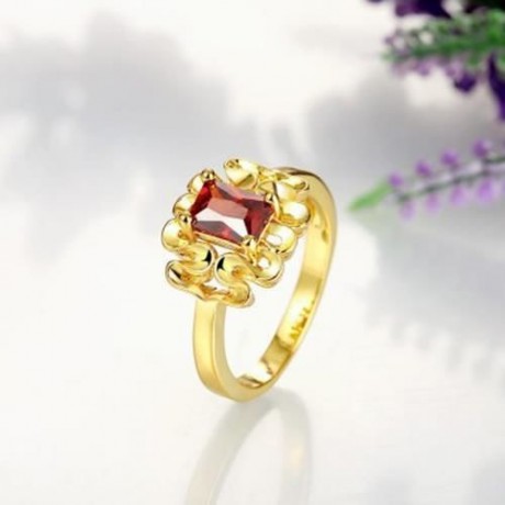 R409 - A FASHION JEWELRY ZIRCON RING (GOLDEN)
