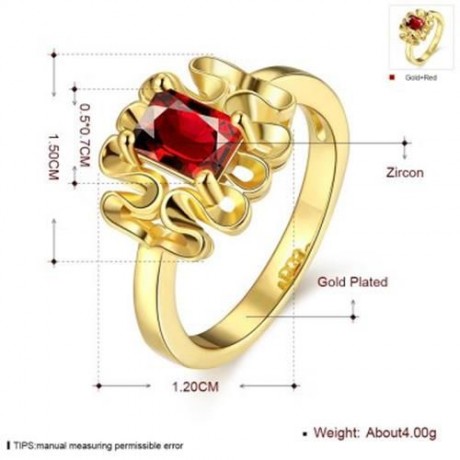 R409 - A FASHION JEWELRY ZIRCON RING (GOLDEN)