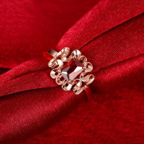 R409 - B FASHION JEWELRY ZIRCON RING (SILVER)