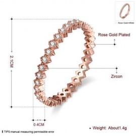 R004-A GOLD PLATED KOREAN STYLE NEW DESIGN FINGER RING FOR LADY (ROSE GOLD)