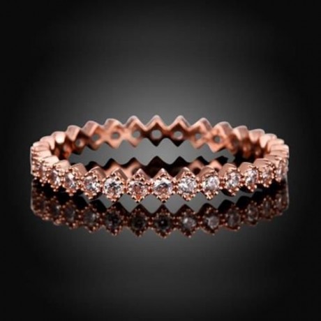 R004-A GOLD PLATED KOREAN STYLE NEW DESIGN FINGER RING FOR LADY (ROSE GOLD)