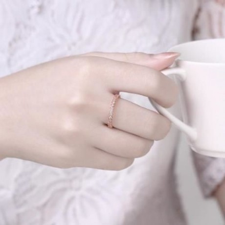 R004-A GOLD PLATED KOREAN STYLE NEW DESIGN FINGER RING FOR LADY (ROSE GOLD)