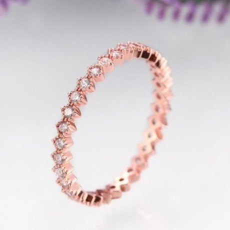 R004-A GOLD PLATED KOREAN STYLE NEW DESIGN FINGER RING FOR LADY (ROSE GOLD)