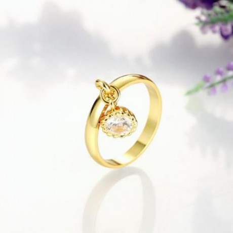 R407 - A FASHION JEWELRY ZIRCON RING (GOLDEN)