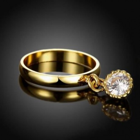 R407 - A FASHION JEWELRY ZIRCON RING (GOLDEN)
