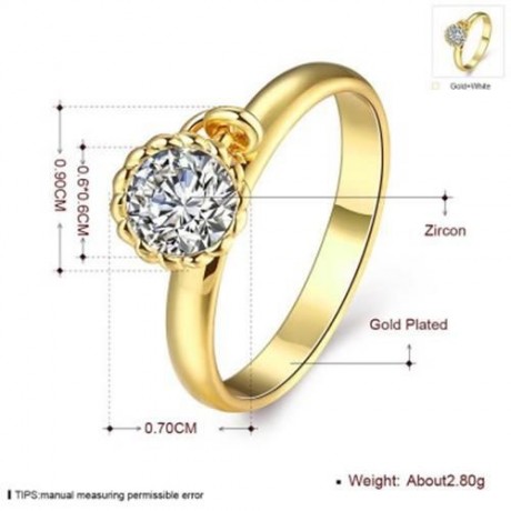 R407 - A FASHION JEWELRY ZIRCON RING (GOLDEN)