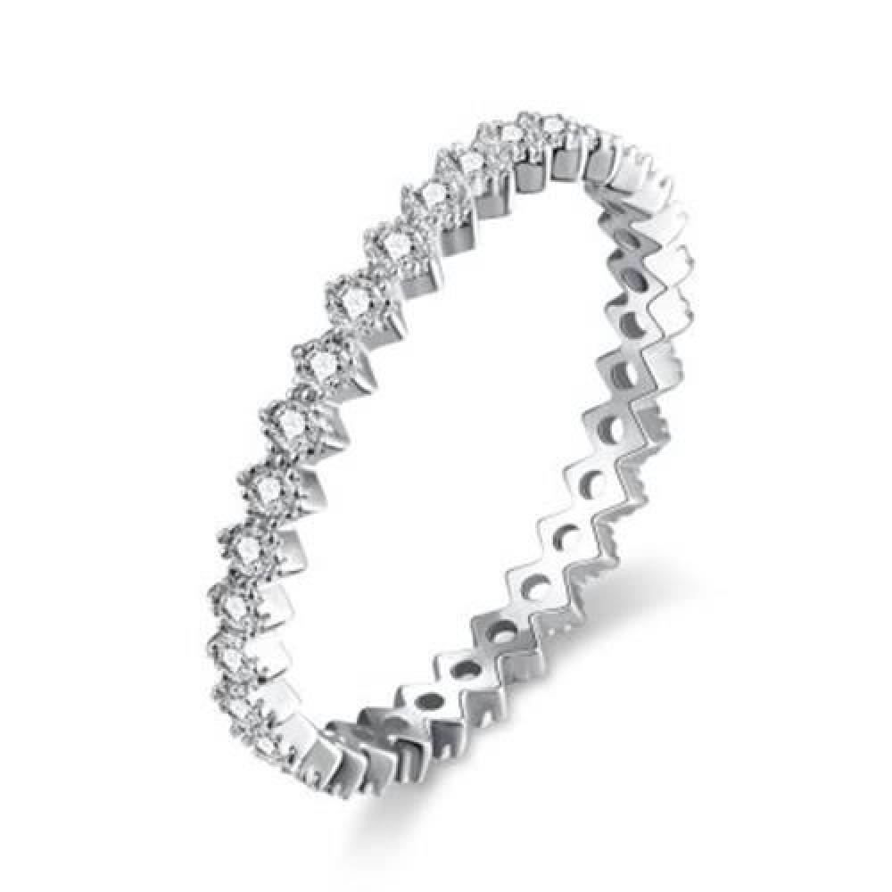 R004-B GOLD PLATED KOREAN STYLE NEW DESIGN FINGER RING FOR LADY (SILVER)