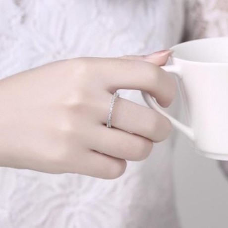 R004-B GOLD PLATED KOREAN STYLE NEW DESIGN FINGER RING FOR LADY (SILVER)